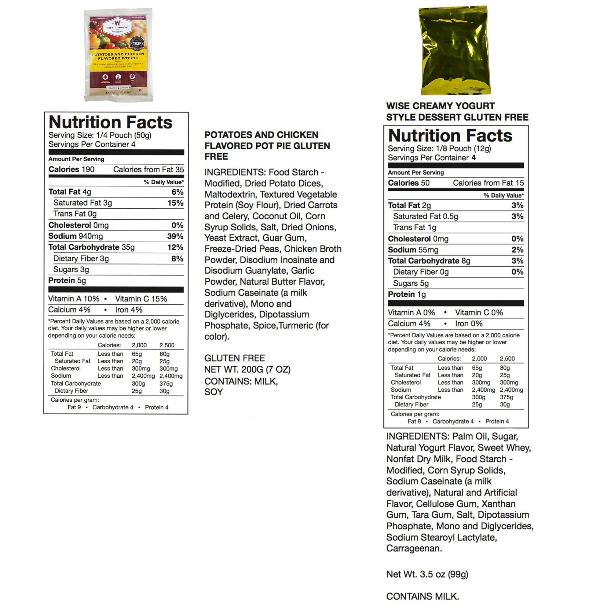 Gluten Free Emergency Freeze Dried Entree - 84 Servings