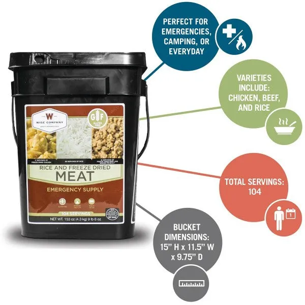 Gluten Free Emergency Freeze Dried Meat & Rice