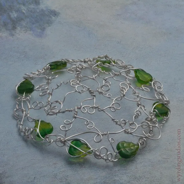 Green Leaves & Vines Kippah