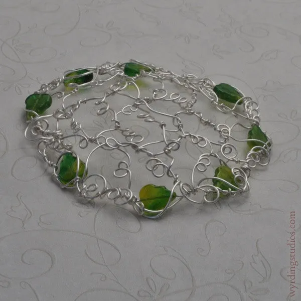 Green Leaves & Vines Kippah