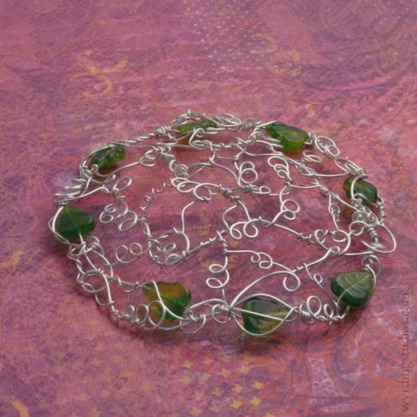 Green Leaves & Vines Kippah