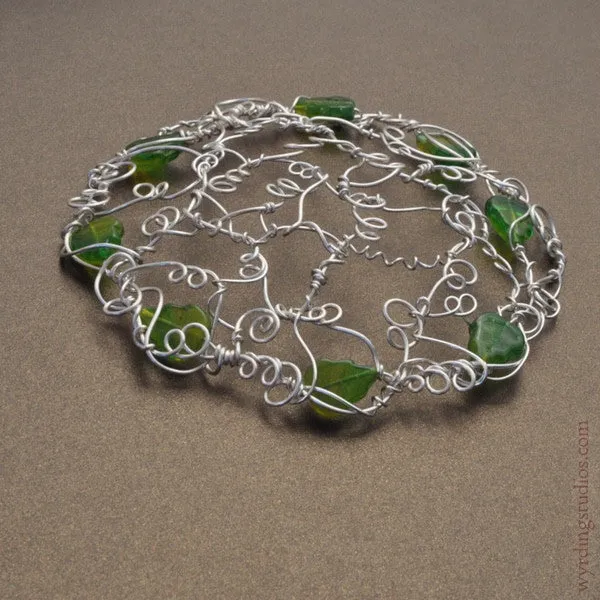 Green Leaves & Vines Kippah