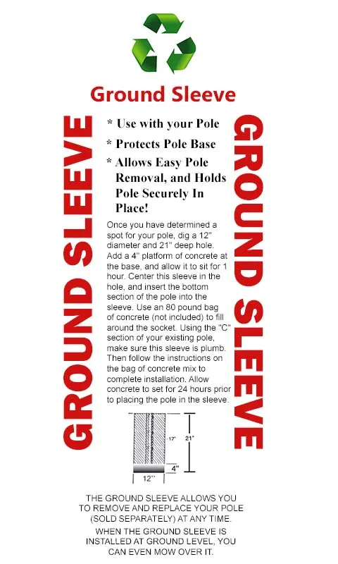 Ground Sleeve for Tri Telescoping Poles for Bat Houses