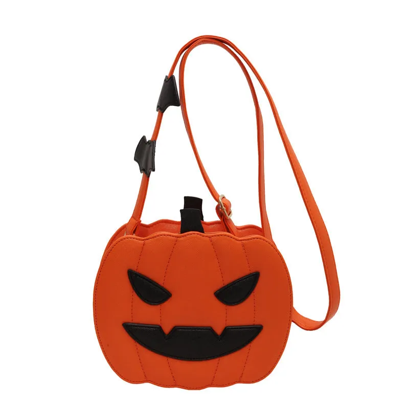 Halloween Bags Funny Pumpkin Cartoon  Bat Crossbody Bag