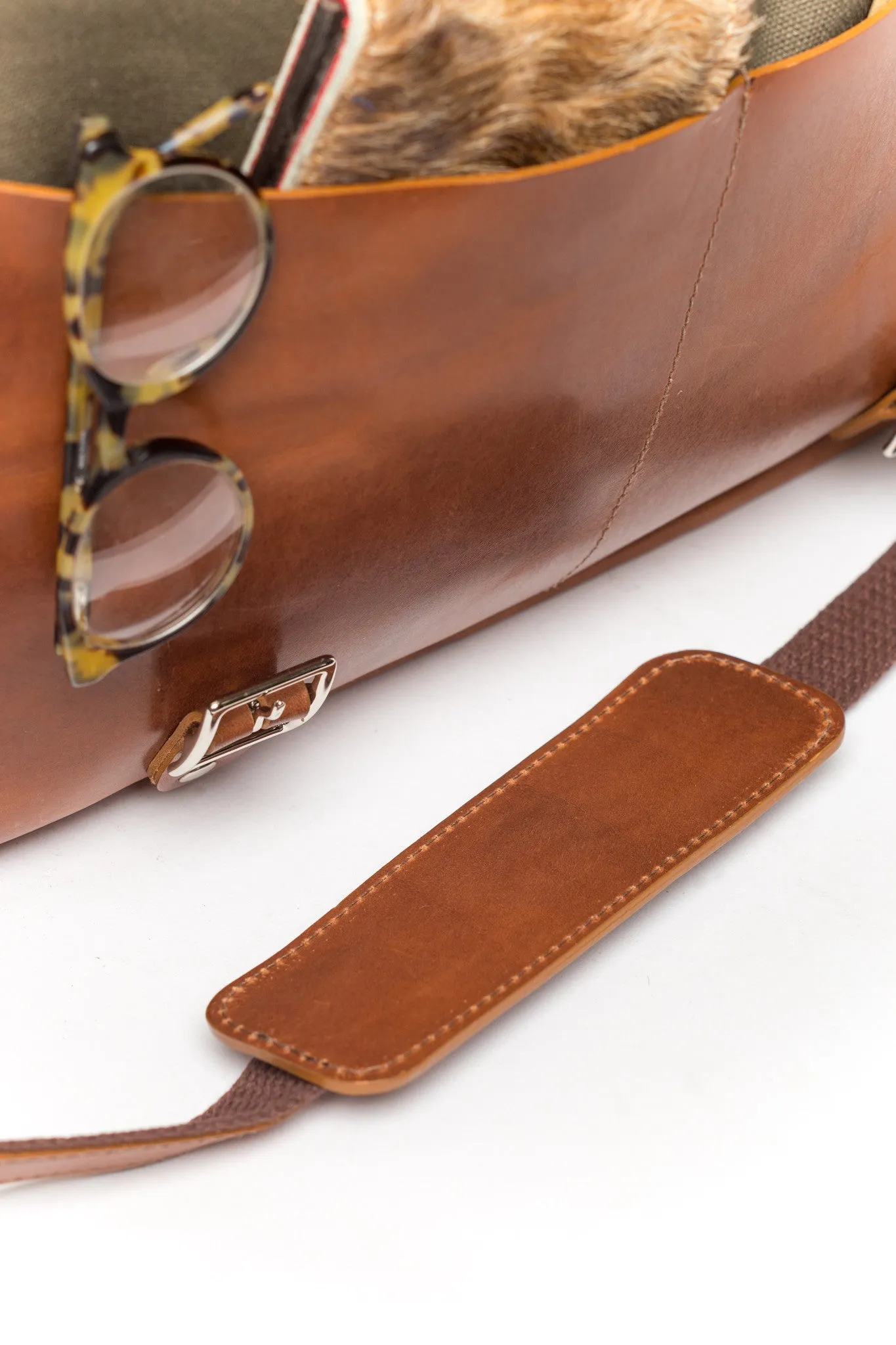 Handmade Leather and Canvas Messenger/Backpack