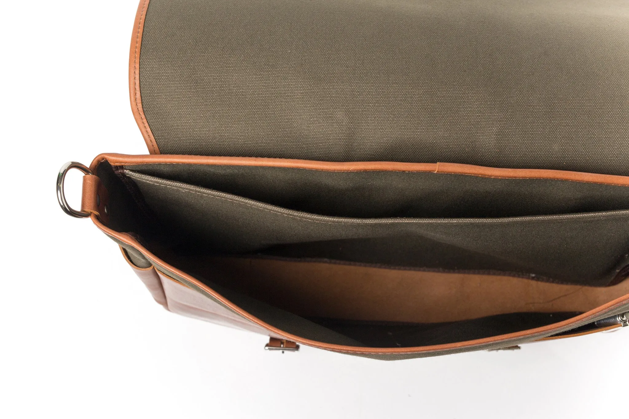 Handmade Leather and Canvas Messenger/Backpack