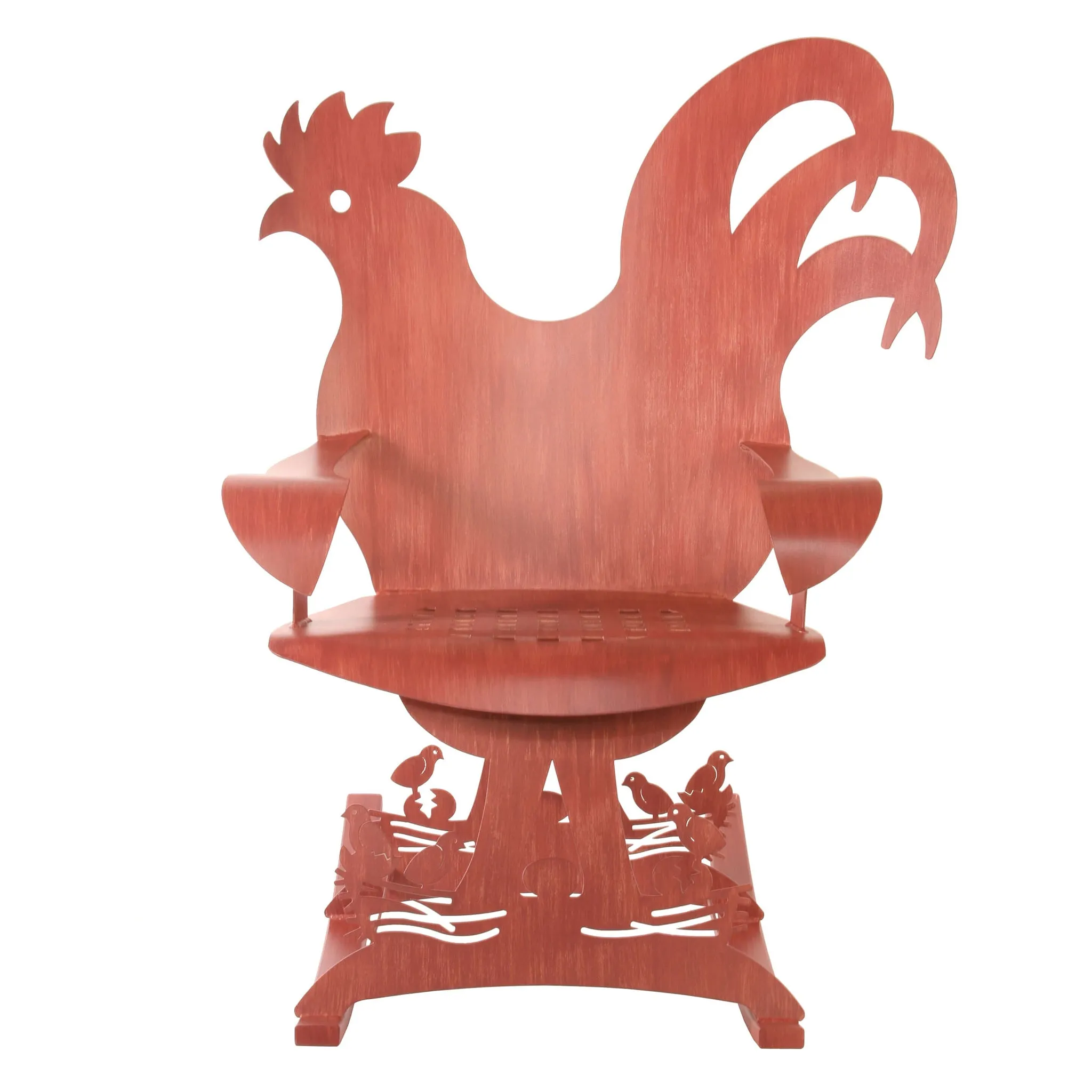 Hen Rocker Chair Metal Outdoor-Indoor Sculptural Furniture by Cricket Forge