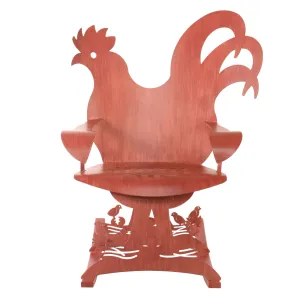 Hen Rocker Chair Metal Outdoor-Indoor Sculptural Furniture by Cricket Forge