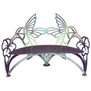 Hummingbird Bench Metal Indoor-Outdoor Furniture by Cricket Forge