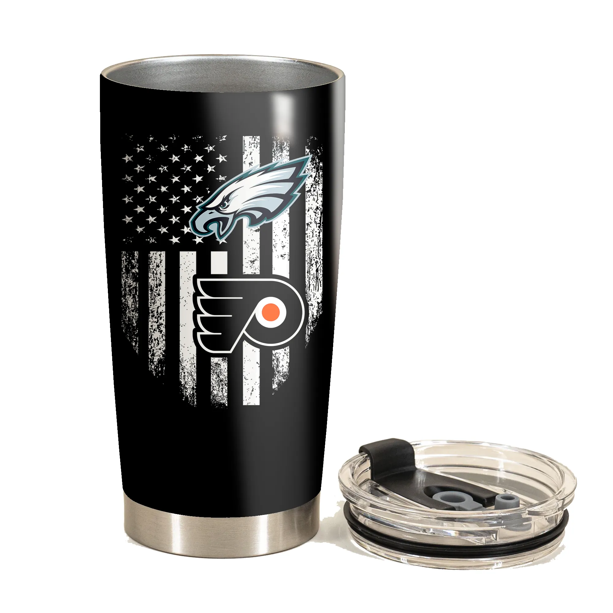 Just An Old Man Who Loves His Philadelphia Football And Hockey Tumbler
