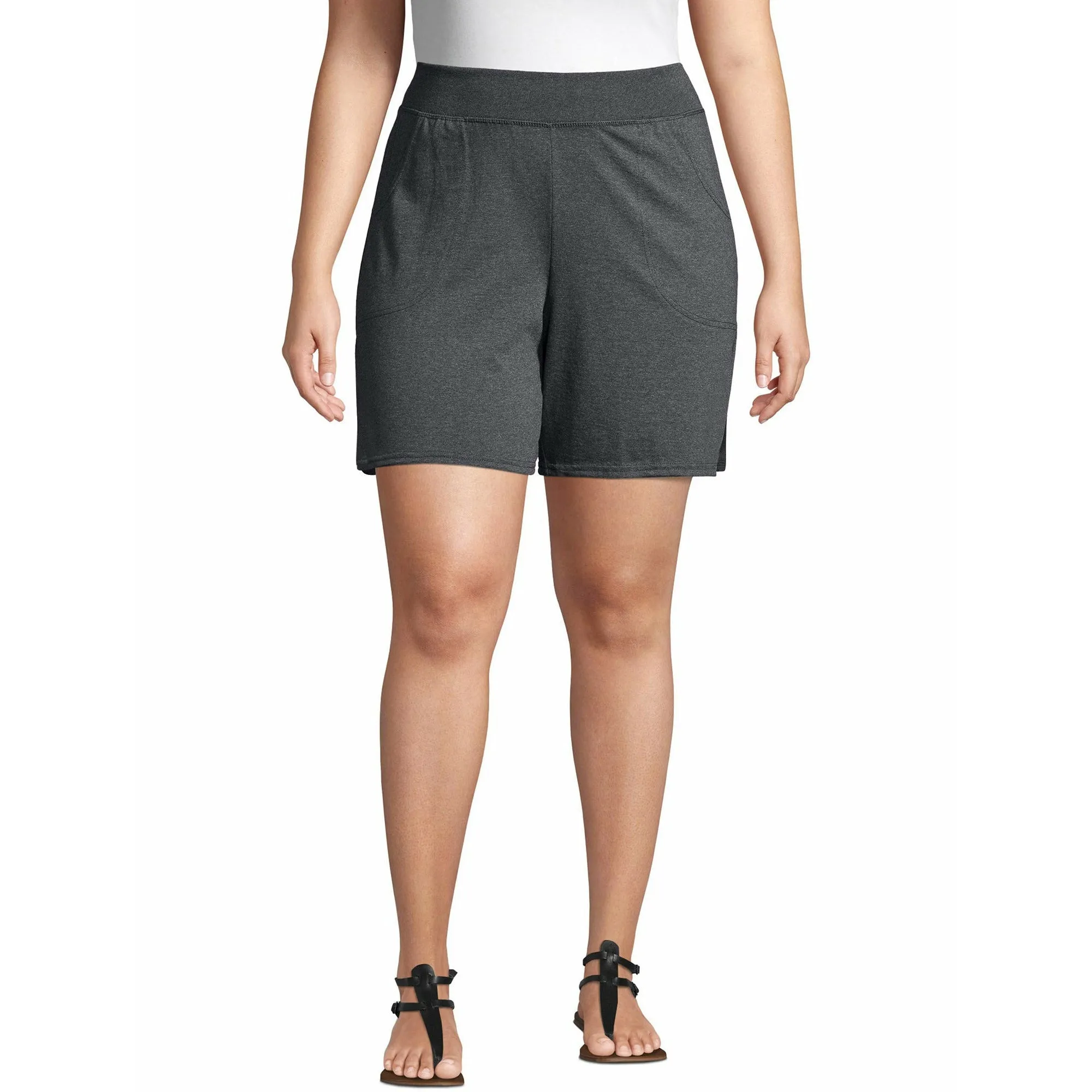 Just My Size Women's Plus Size Athleisure Jersey Pocket Short