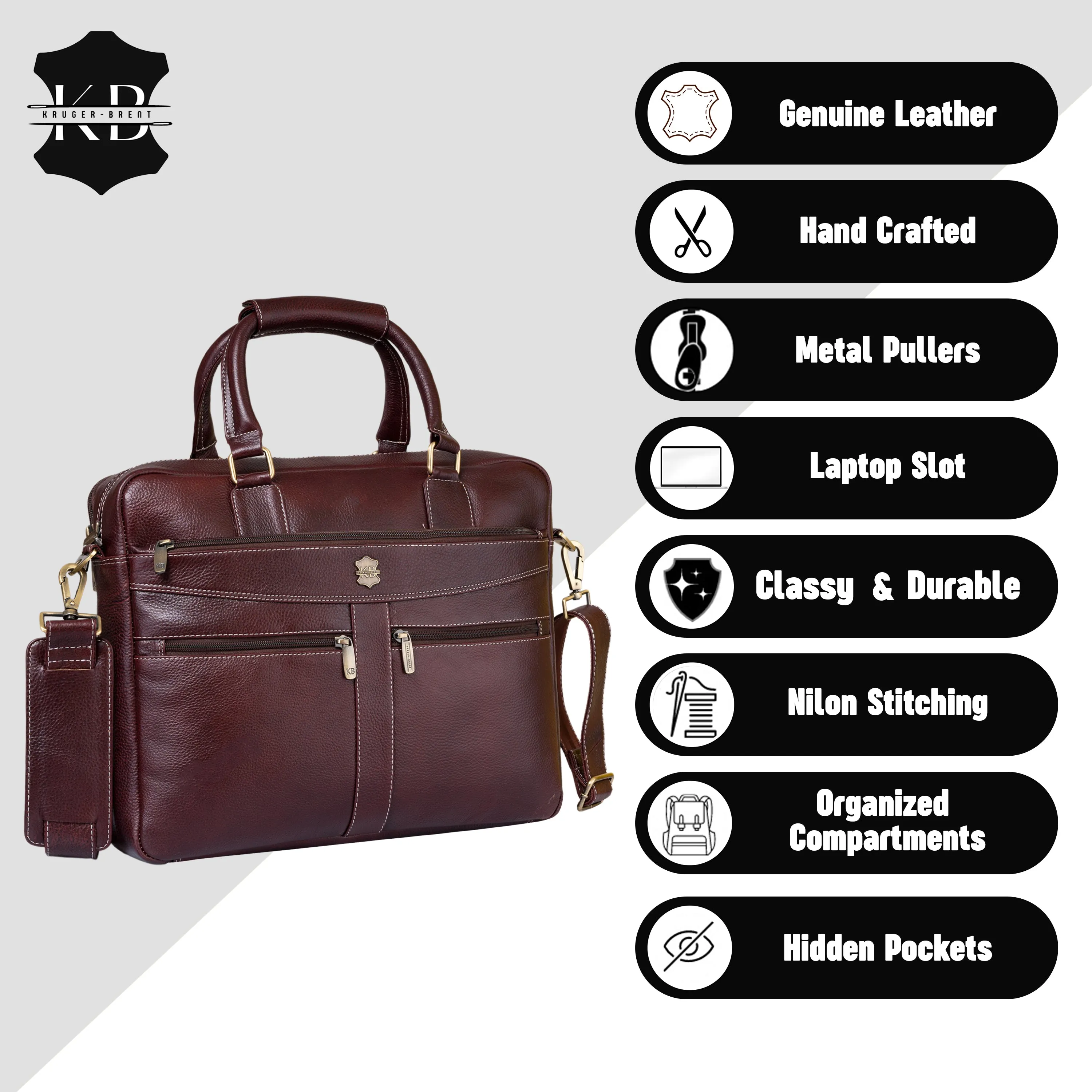 Kuger-Brent Terra Wine Genuine Leather Unisex Messenger Bag