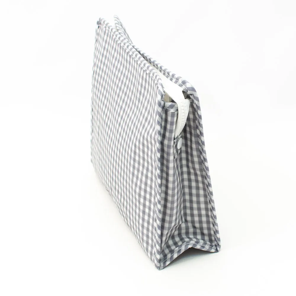 Large Roadie Pouch by TRVL Design - Grey Gingham - Monogrammed Baby Gift - Diaper Bag Organizer