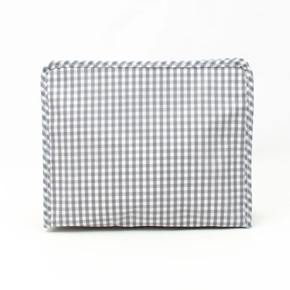 Large Roadie Pouch by TRVL Design - Grey Gingham - Monogrammed Baby Gift - Diaper Bag Organizer