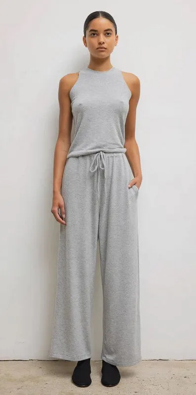 Leset Lauren Crop Drawstring Pant - Grey Melange
