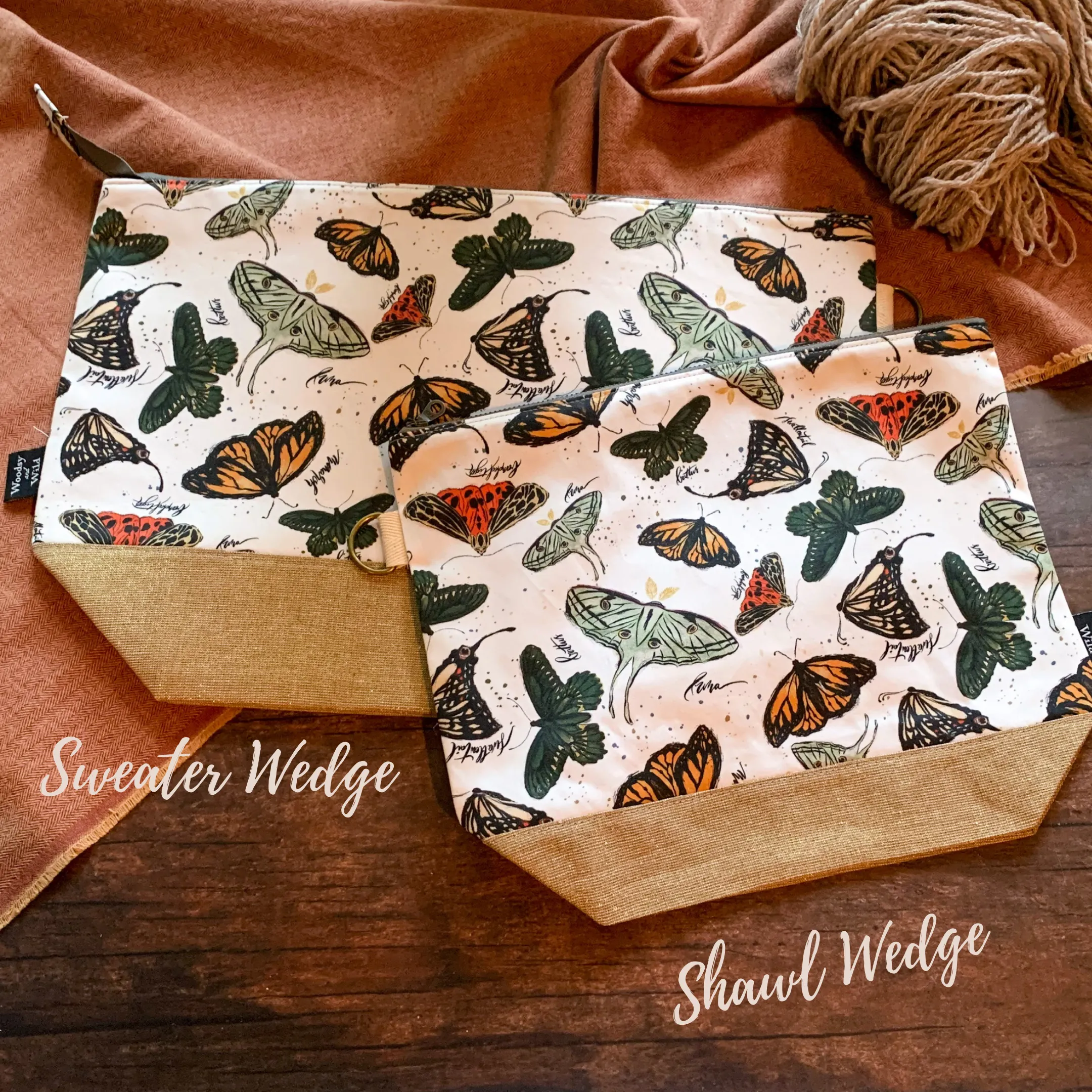 *Lindon's Orchard*  Zippered Knitting Project Bag