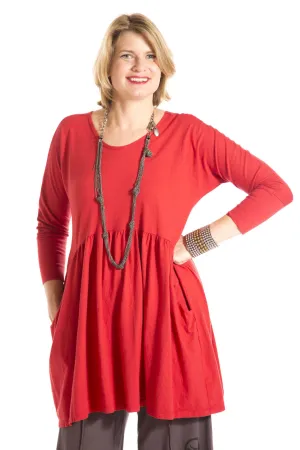 Long Sleeve Babydoll Tunic UnPrinted-Blue Fish Clothing