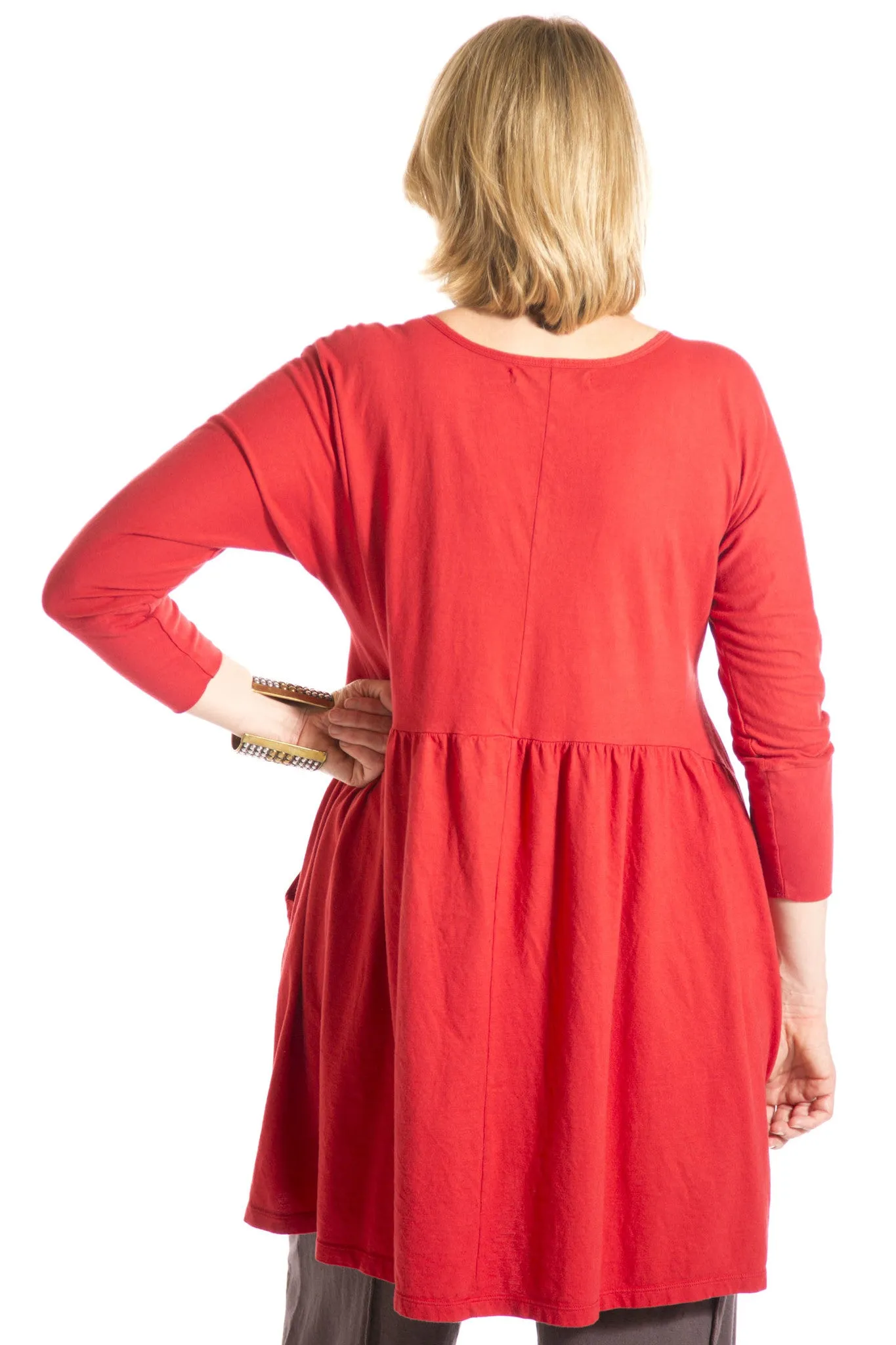 Long Sleeve Babydoll Tunic UnPrinted-Blue Fish Clothing