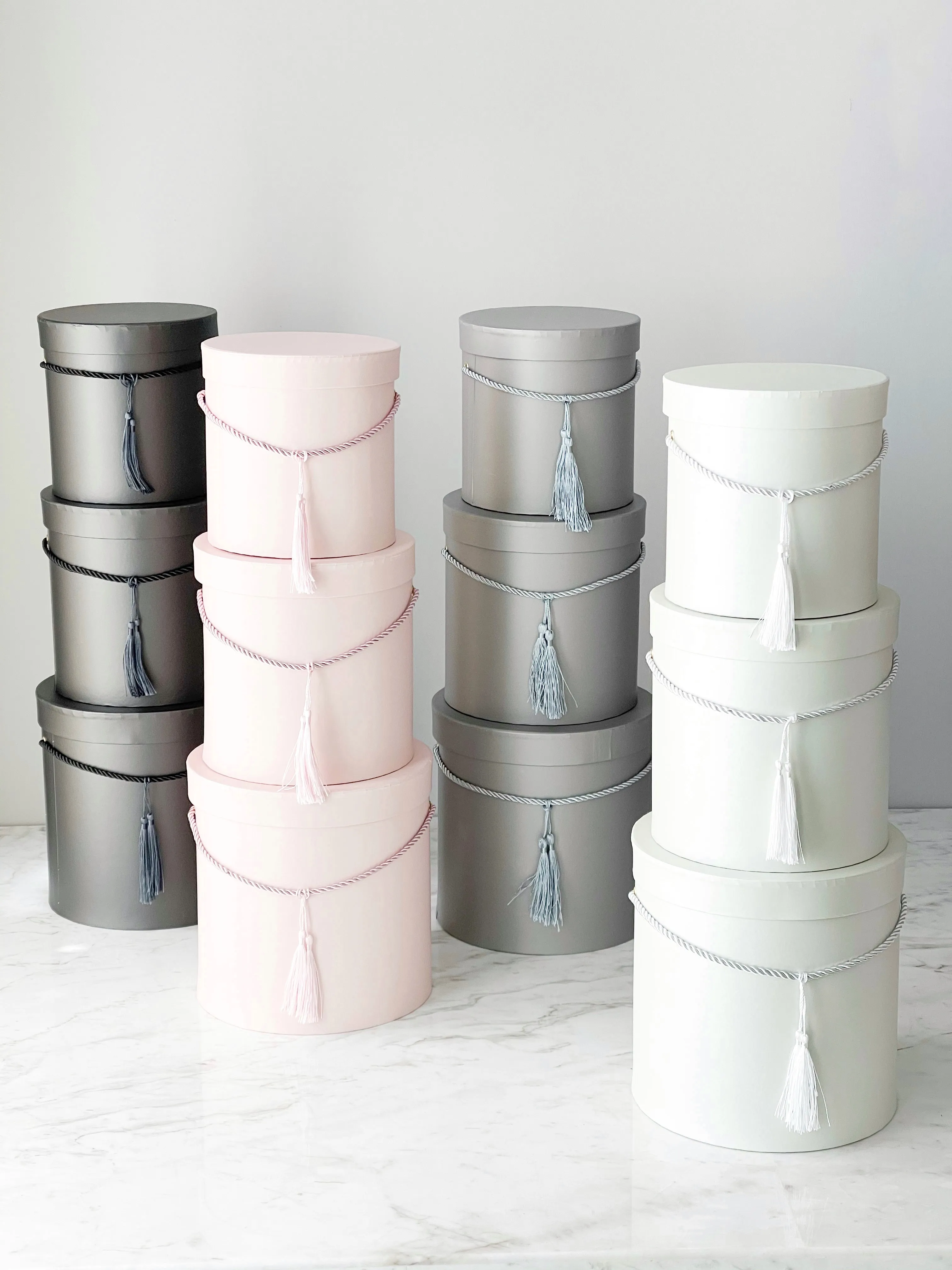 Luxury Round Flower Box – Elegant Floral Gift Packaging (Multiple Sizes)