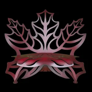 Maple Leaf Bench Metal Indoor-Outdoor Furniture by Cricket Forge
