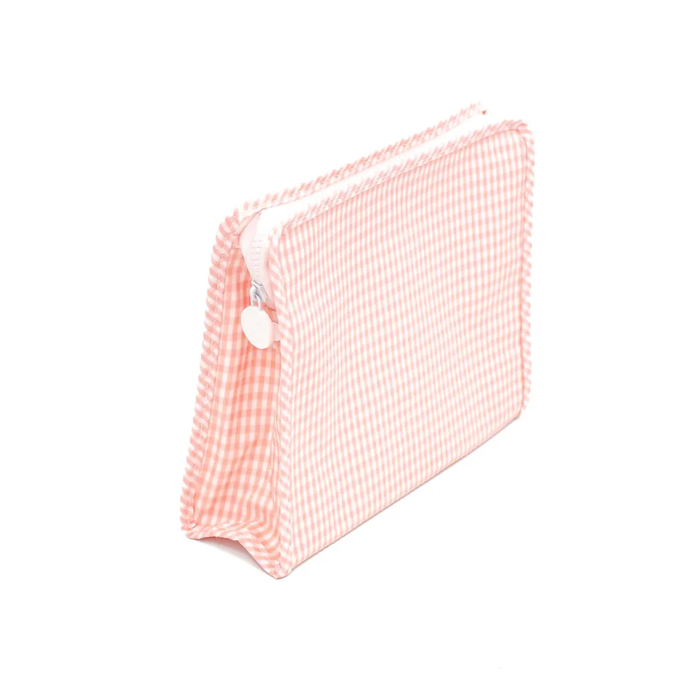 Medium Roadie by TRVL Design - Monogrammed Diaper Bag Organizer - Zippered Pouch - Taffy Coral Pink Peach