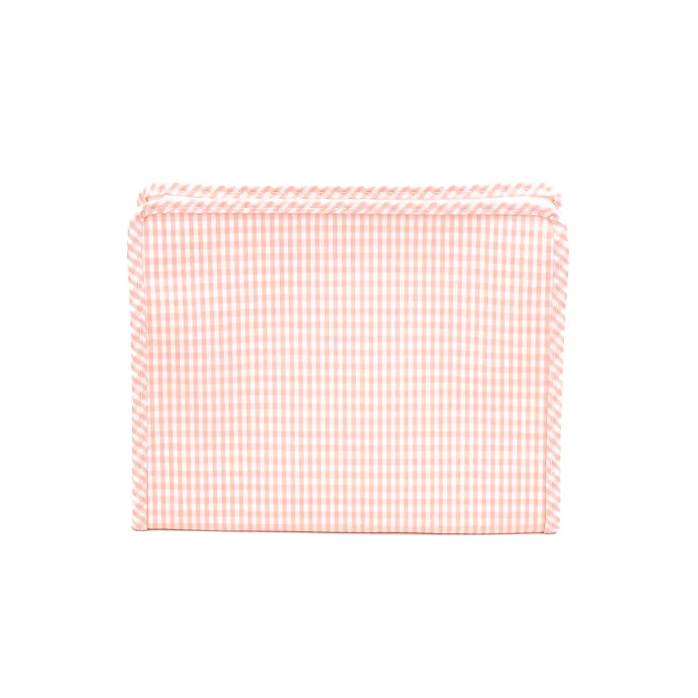 Medium Roadie by TRVL Design - Monogrammed Diaper Bag Organizer - Zippered Pouch - Taffy Coral Pink Peach