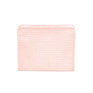 Medium Roadie by TRVL Design - Monogrammed Diaper Bag Organizer - Zippered Pouch - Taffy Coral Pink Peach