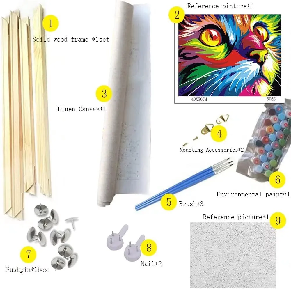 NEW Retails $40, DIY Paint by Number for Adults, Green Soccer Paint by Numbers DIY Painting Acrylic Paint by Numbers Painting Kit Home Wall Living Room Bedroom Decoration, DIY Frame-Soccer Picture, 16x20 frameless