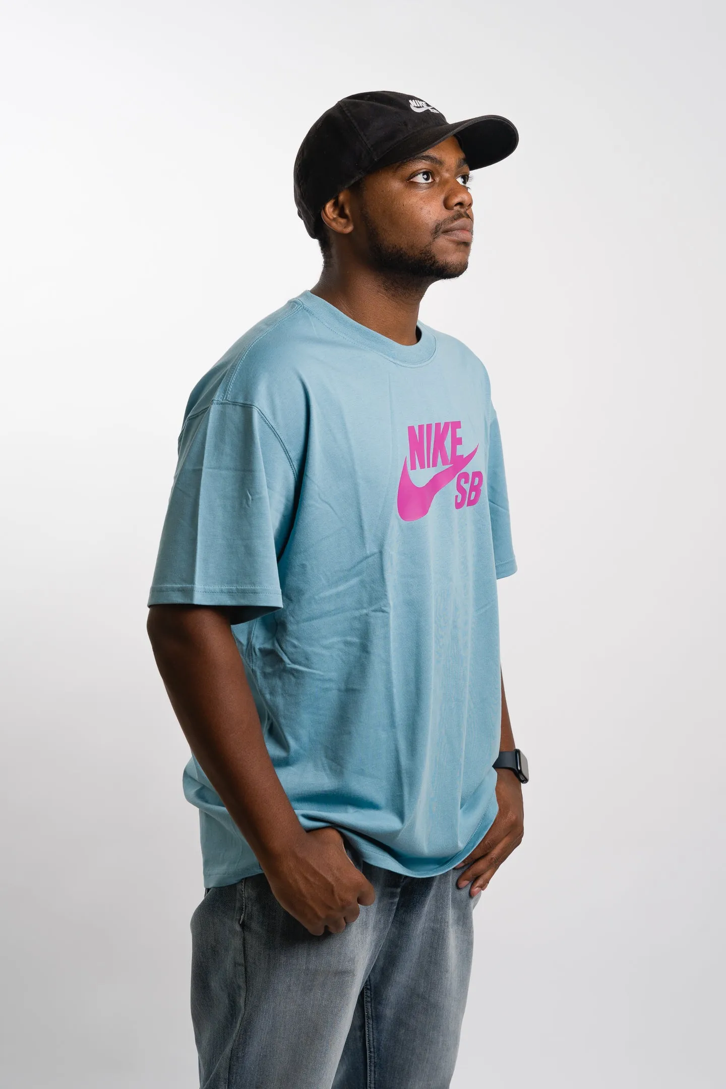 Nike SB Logo Skate Tee - DENIM TURQ