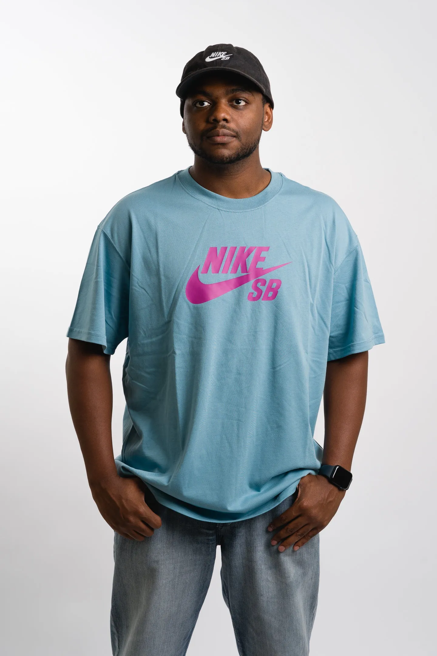 Nike SB Logo Skate Tee - DENIM TURQ
