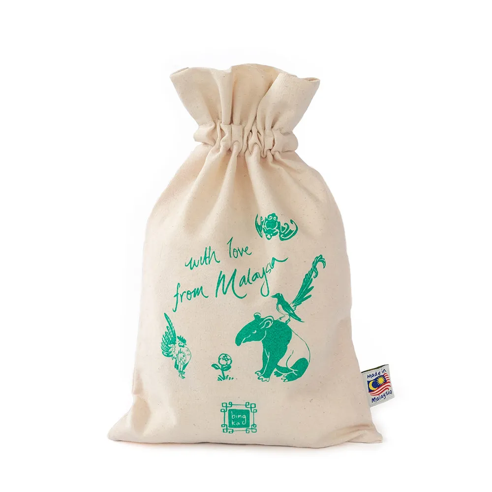 Peranakan Tiles Bat Drawstring Gift Bag (Small)