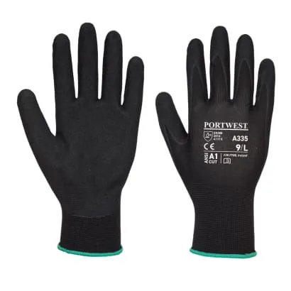 Portwest Dermi-Grip NPR15 Nitrile Sandy Grip Work Glove-A335