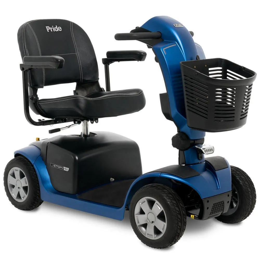 Pride Victory 10.2 ,  4-Wheel Scooter ,18"x17" Foldable Seat (Baseball Stitching)