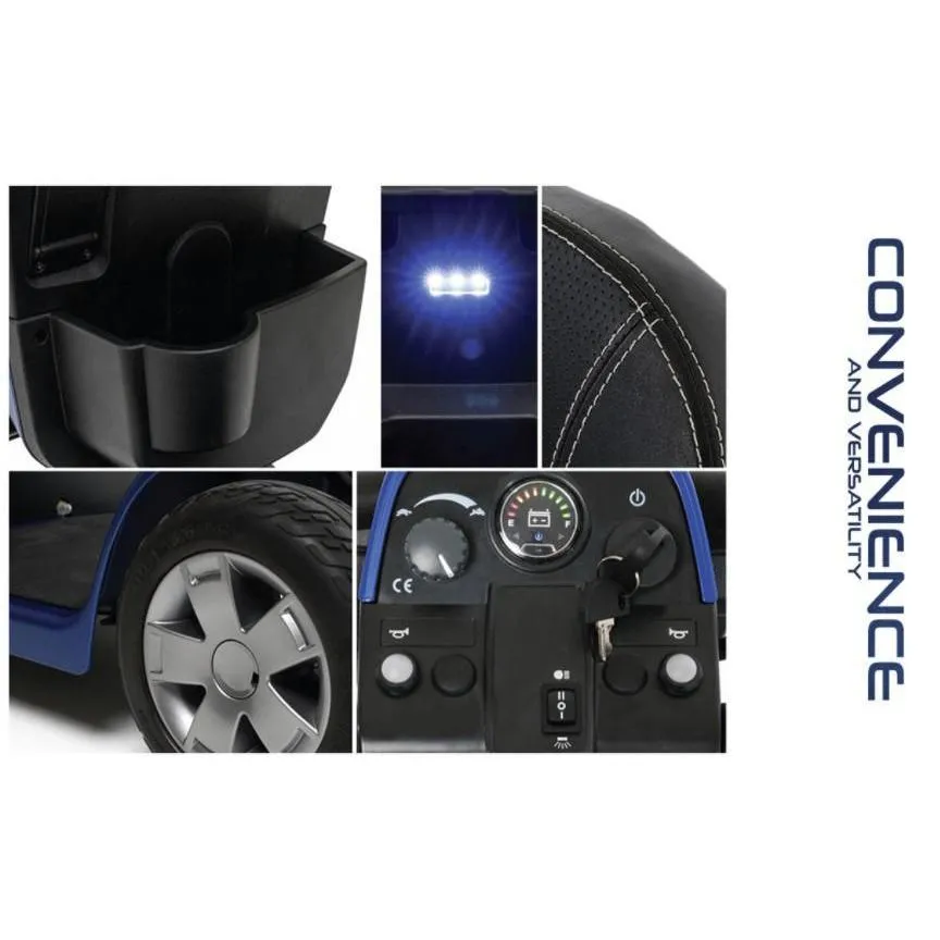 Pride Victory 10.2 ,  4-Wheel Scooter ,18"x17" Foldable Seat (Baseball Stitching)
