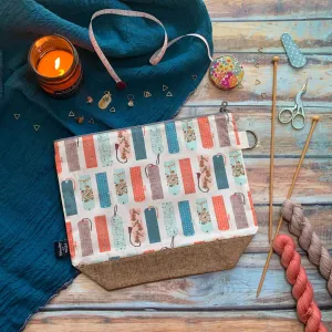 "Bookmarks"- Knitting Project Bag- Ready to Ship