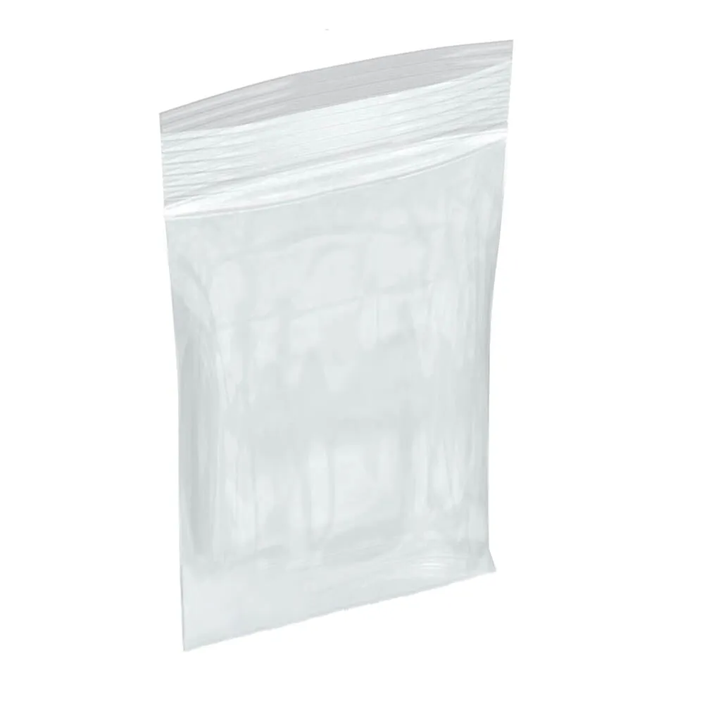 Reclosable Poly Bags - 3" x 4" - 4 Mil - 1,000 / Box - 6,000 / Case