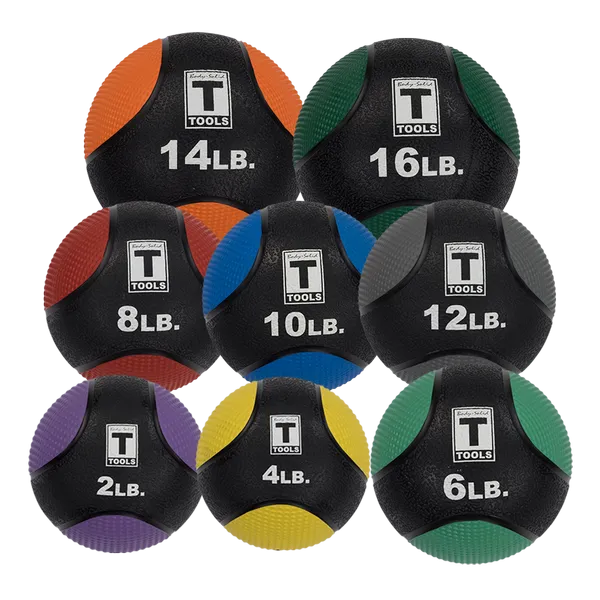 Rubber Medicine Ball - 12 Lb Black