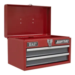 Sealey 2 Drawer Toolbox with Ball Bearing Slides - Red/Grey - C