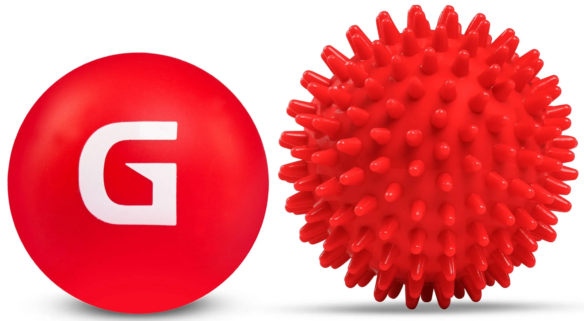 Spiky Massage Ball and Lacrosse Ball Set - Portable Stress Balls - Durable Physio Ball for Trigger Point Therapy