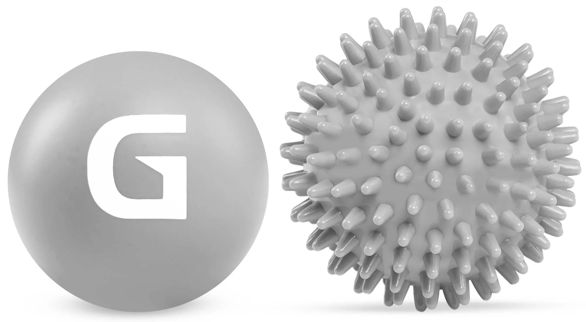 Spiky Massage Ball and Lacrosse Ball Set - Portable Stress Balls - Durable Physio Ball for Trigger Point Therapy