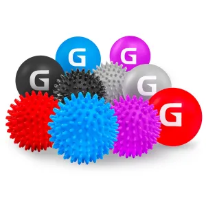 Spiky Massage Ball and Lacrosse Ball Set - Portable Stress Balls - Durable Physio Ball for Trigger Point Therapy