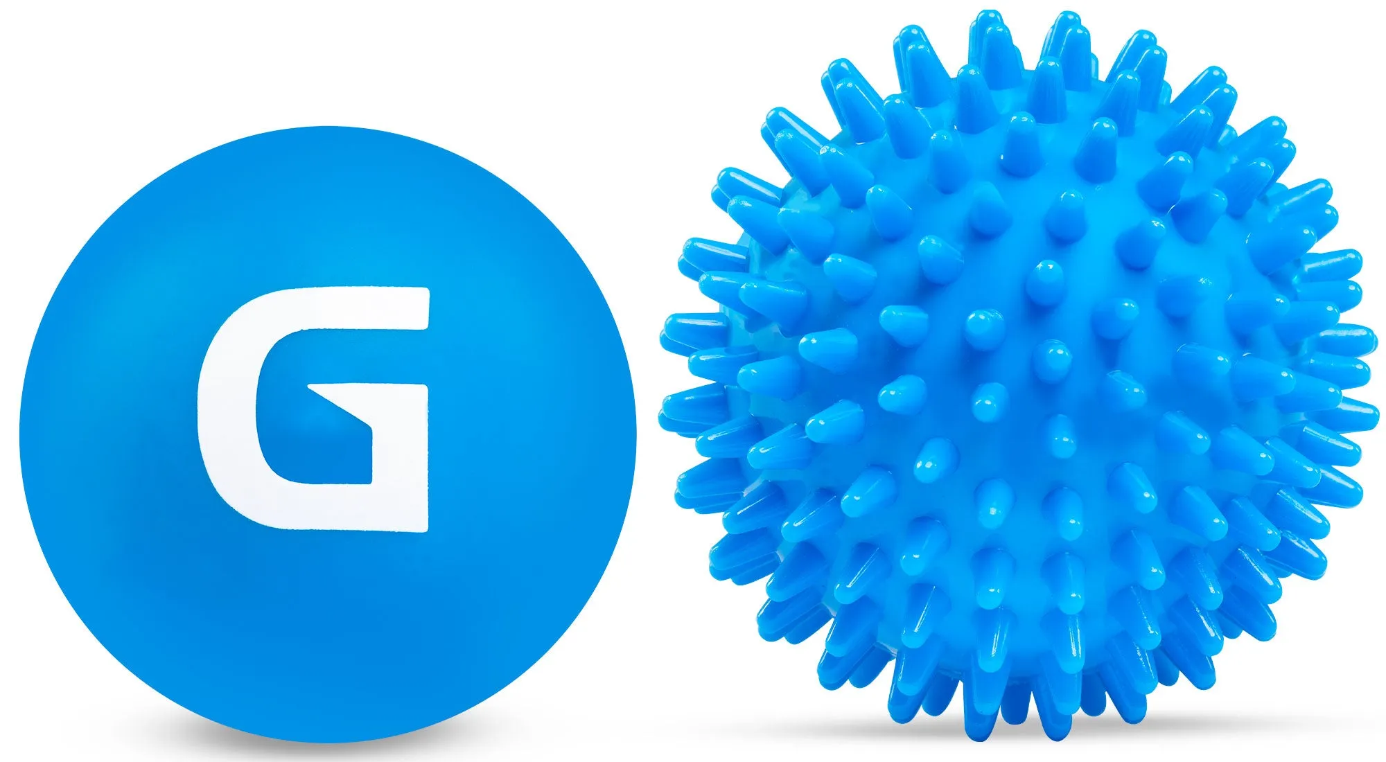 Spiky Massage Ball and Lacrosse Ball Set - Portable Stress Balls - Durable Physio Ball for Trigger Point Therapy