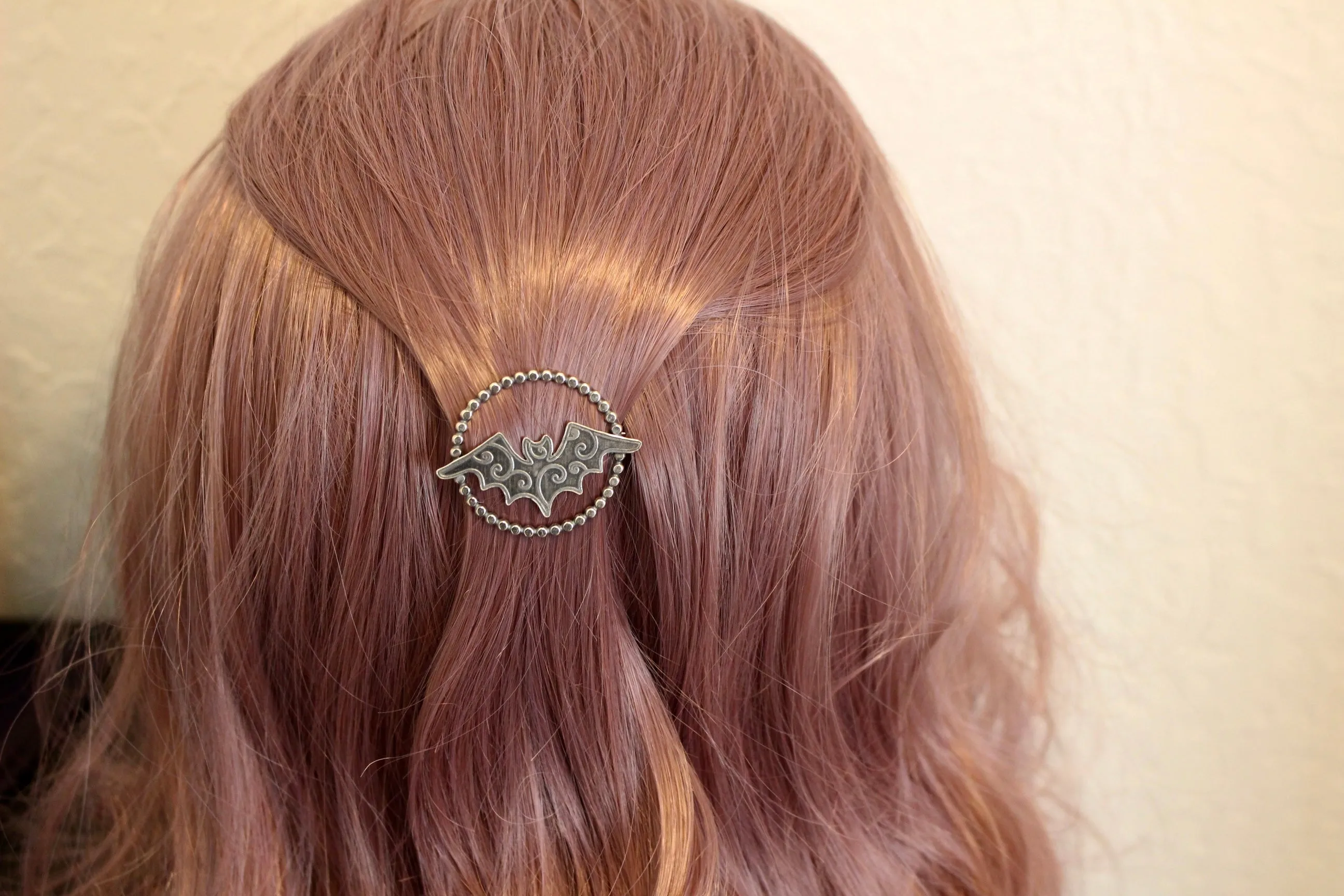 Sterling silver Flourish Bat Barrette