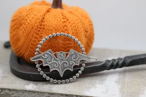 Sterling silver Flourish Bat Barrette