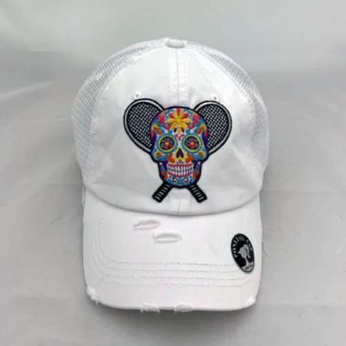Sugar Skull Tennis Trucker Cap