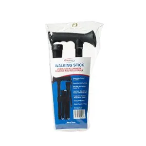 SurgiPack 1282 Walking Stick Adjustable Folding Black