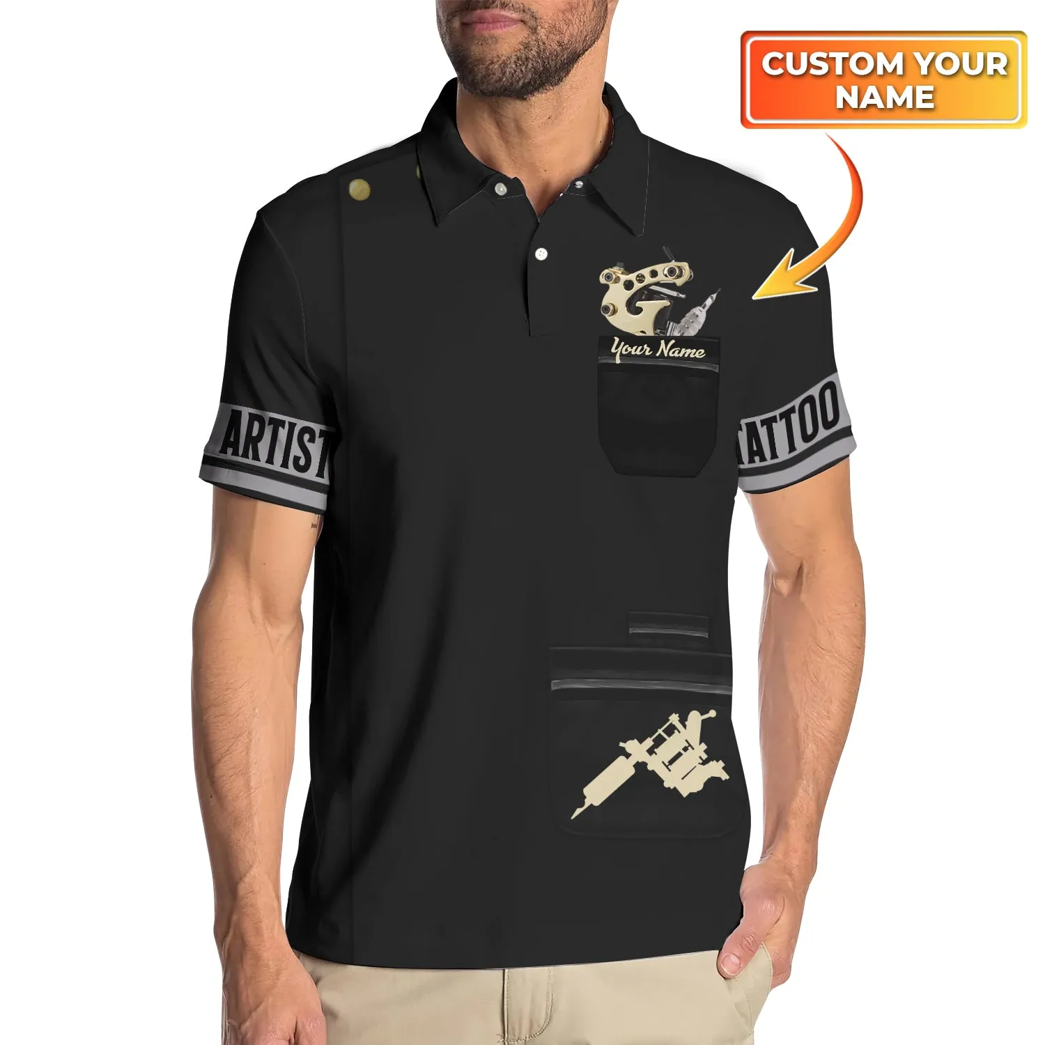 Tattoo Art D99 3D Polo Shirt With Pocket
