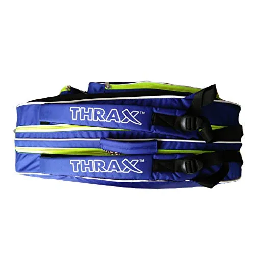 Thrax Astra Series Badminton Kit Bag (Black Blue and Lime)