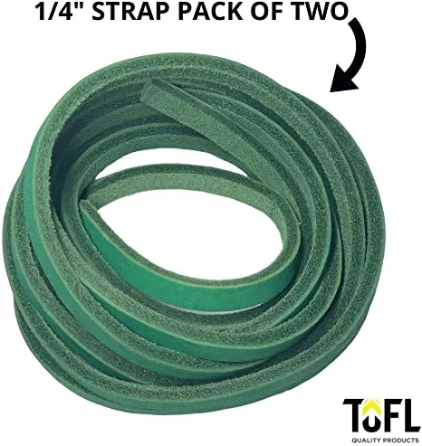 TOFL Leather Straps | 2 Pieces | 72 Inches Long | 1/4 Inch Wide | 1/8 Inch Thick