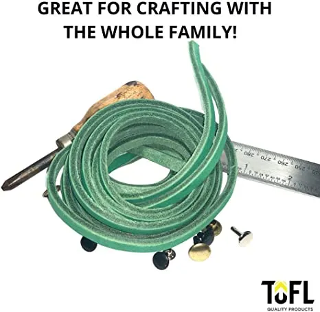 TOFL Leather Straps | 2 Pieces | 72 Inches Long | 1/4 Inch Wide | 1/8 Inch Thick